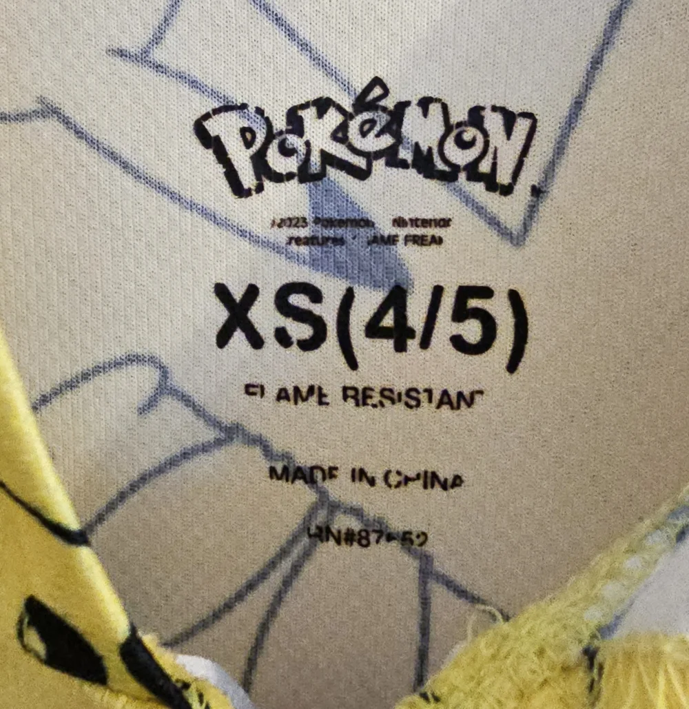 Pokemon Pikachu Pajama Romper XS 4/5 Short Sleeves Yellow And Black